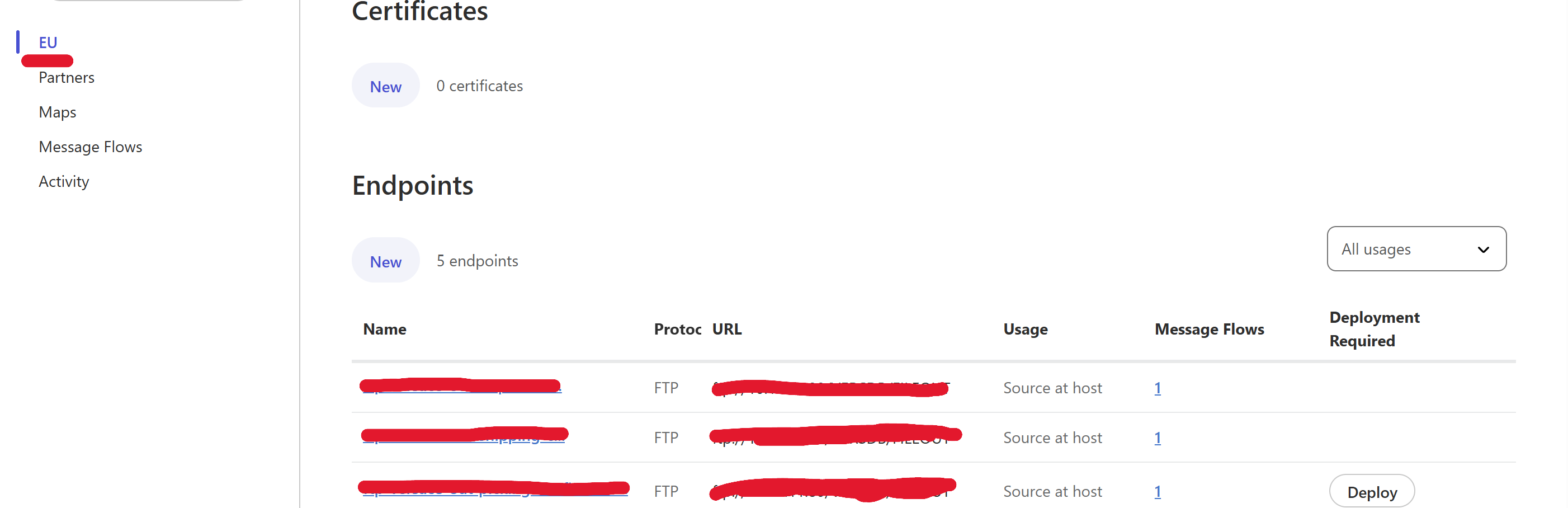 APM Endpoints New Endpoint screenshot