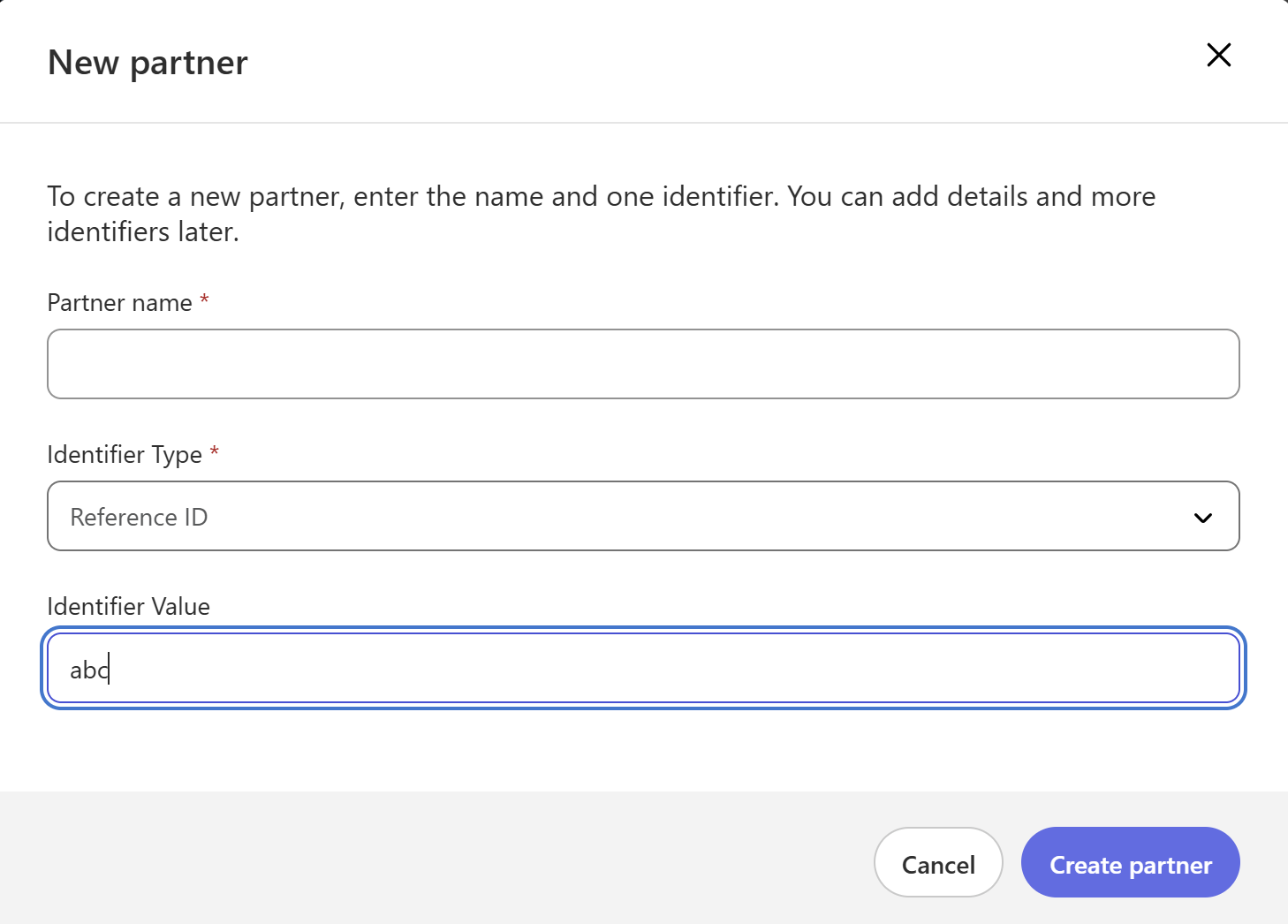 Anypoint Partner Manager Partner Profile Setup Screen